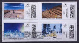 Série "Mon Timbre En Ligne" Bloc De 4 Oblitéré: "National Géographic" - Afdrukbare Postzegels (Montimbrenligne)