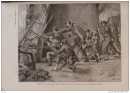 Giacomo Medici Résiste Avec Son Peloton Dans Le Vascello En Ruines - Page Original 1884 - Historische Dokumente