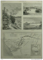 L'expédition De Stanley Au Congo - Le Passage De Valeke - Station De Vivi - Castle-Rock - Page Original 1884 - 2 - Documentos Históricos