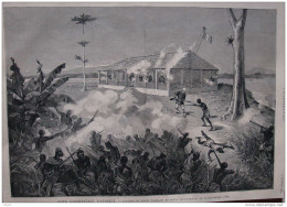 Côte Occidentale D'Afrique - Attaque Du Poste Francais De Boffa (Rio Pongo) - Page Original - 1884 - Historical Documents