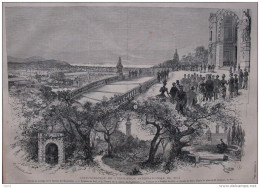 L'exposition De Nice  - L'inauguration - Arrivée Du Cortège - Fontaine Du Piol  - Page Original - 1884 - 4 - Historische Dokumente