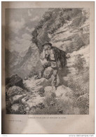 Garibaldi Fuyant Dans Les Montagnes De Sestri - Page Original 1884 - Historische Dokumente