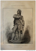 Les Fêtes De Coulommiers - La Statue Du Colonel Beaurepaire, Par Maximilien Bourgeois - Page Original  1884 - Historical Documents