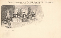 St Galmier * Etablissement BADOIT , Emballage * CPA Publicitaire Ancienne Illustrateur - Otros & Sin Clasificación