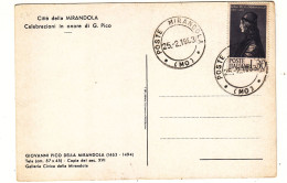 Italie - Carte Postale De 1963 - Oblit Poste Mirandola - - 1961-70: Marcophilie