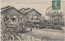 CARTE POSTALE   ARGENTAN 61  Le Dépot,compagnie Des Chemins De Fer De L'ouest - Argentan