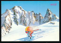 CPSM / CPM 10.5 X 15 BOULI à La Neige Illustrateur M. Pougeux Copyright 1989 D. Et R. Voinson   Ski Descente - Autres & Non Classés