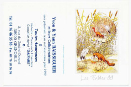 Calendrier De Poche 1999 Les Fables De La Fontaine Le Renard Et La Cigogne Collection Kharbine-Tapabor* - Small : 1991-00