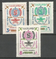 Saudi Arabia Scott #252-254 Complete Set MNH / ** 1962 Malaria Air Mail Overprint - Arabia Saudita