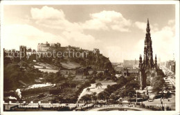 11774538 Edinburgh Castle National Gallery And Scott Monument Edinburgh - Autres & Non Classés