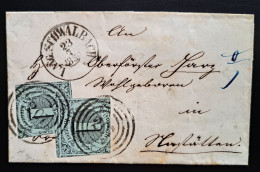 Thun Und Taxis 1858, SCHWALBACH Kleiner Brief MeF 1 Kr. - Cartas & Documentos