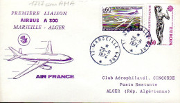 France 1787 Airbus A 300 1er Vol Marseille Alger 29 06 1974, Club Concorde - Aviones