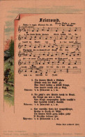 H1923 - Litho Anton Günther Liedkarte - Feierobnd - Gottesgab Sudetengau - Muziek En Musicus