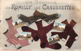 10-ROMILLY- UN SOUVENIR DE ROMILLY .. LES CHAUSSETTES - MULTIVUES - Romilly-sur-Seine