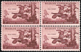 USA 1956, Wildlife Conservation Birds - Block Of 4 V. MNH - Galline & Gallinaceo