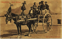 1998 - PALERMO - CARRO SICILIANO -  TYPES  SICILIENS  METIER   Tres Gros Plan     CIRCULEE EN 1910 - Palermo