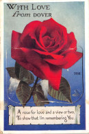 DOUVRE- DOVER- CARTE A SYSTEME DEPLIANTE - WITH LOVE FROM DOVER - A ROSE FOR LOVE AND A VIEW ORTWO TO SHOW THAT L'M .... - Autres & Non Classés