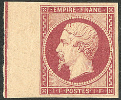 **  Filet D'encadrement. No 18c, Carmin, Bdf, Fraîcheur Postale, Superbe. - RRR - 1853-1860 Napoléon III