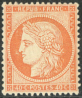 * No 38, Orange, Quasiment **, Très Frais. - TB - 1870 Beleg Van Parijs