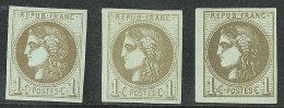 * Nos 39C, 39Ca, 39Cb. - TB - 1870 Ausgabe Bordeaux
