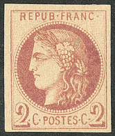 * Report I. No 40Ab, Brun-rouge, Pli De Gomme Mais Superbe. - RR (Un Des Timbres Les Plus Rares De France) - 1870 Uitgave Van Bordeaux
