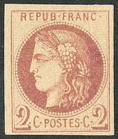 * Report I. No 40Ab, Brun-rouge, Pli De Gomme Mais Superbe. - RR (Un Des Timbres Les Plus Rares De France) - 1870 Emission De Bordeaux