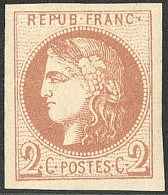 * No 40B, Brun-rouge, Très Frais. - TB - 1870 Ausgabe Bordeaux