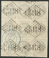 Yokohama. No 41B, Bloc De Neuf (le Plus Grand Bloc Connu) Obl Gc 5118 + Cad Madrid Et Paris Etranger 3 Fév 72, Pli Horiz - 1870 Ausgabe Bordeaux