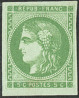 * No 42Ba, Vert-jaune Foncé, Très Frais. - TB - 1870 Uitgave Van Bordeaux