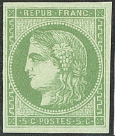 * No 42Bc, Vert-gris, Très Frais. - TB. - R - 1870 Ausgabe Bordeaux