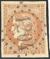 No 43Ba, Bistre-orange, Obl Gc 1204, Ex Choisi. - TB - 1870 Ausgabe Bordeaux