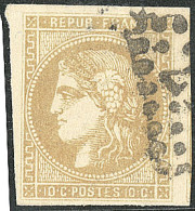 No 43Bf, Bistre Verdâtre Foncé, Un Voisin, Pelurage Au Verso Mais Superbe D'aspect - 1870 Uitgave Van Bordeaux
