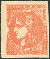 * No 48a, Orange Foncé, Petit Bdf. - TB - 1870 Emisión De Bordeaux