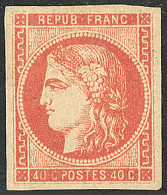 * No 48e, Rouge-sang Foncé, Superbe. - RR - 1870 Emission De Bordeaux