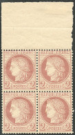 **  No 51, Rouge-brun, Bloc De Quatre Bdf. - TB - 1871-1875 Ceres