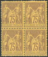 * No 99a, Bloc De Quatre (un Ex **), Très Frais. - TB - 1876-1878 Sage (Typ I)