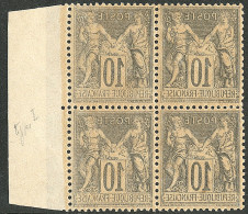 Delcampe - **  Impression Recto-verso. No 103c, Bloc De Quatre Bdf. - TB (N°et Cote SM) - 1876-1878 Sage (Typ I)