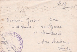 1943--lettre F.M De MILLAU-12  Pour LAMILLARIE-81 - Cachet Mécanique Du 28-AVRIL-43 --cachet "Sécurité Aérienne Publique - 1921-1960: Modern Period