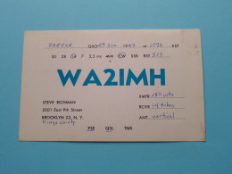 WA2IMH - Steve RICHMAN Brooklyn 23, N.Y ( See / Voir ++ Scans ) 1963/64 ! - Amateurfunk