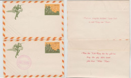 S.VIETNAM  2  ENTIERS POSTAUX MILITAIRE   Diff VF    Réf  FM3 - Viêt-Nam