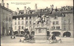 11774010 Bern BE Muensterplatz Mit Denkmal Rudolf Von Erlach Bern - Autres & Non Classés