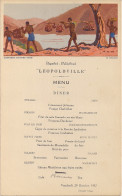 CMB-COMPAGNIE MARITIME BELGE-MENU PAKKETBOOT LEOPOLDVILLE-EN CARAVANE-29 OCTOBRE 1937 - Menu