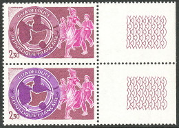 **  Guadeloupe, Rose Et Brun, Sans Le Violet. No 2305a, En Paire Verticale Bdf Avec Normal. - TB (N°et Cote SM) - Altri & Non Classificati