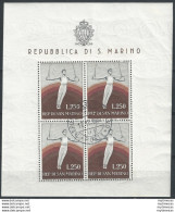 1955 San Marino Ginnasta Lire 250 MS Cancelled Sassone BF 17 - Altri & Non Classificati