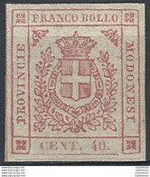 1859 Modena 40c. Rosa Carminio MNH Sassone 17 - Modena