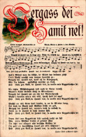 H1936 - Litho Anton Günther Liedkarte - Vergaß Mei Hamit Net - Gottesgab Sudentengau - Musique Et Musiciens