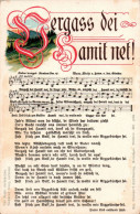 H1937 - Litho Anton Günther Liedkarte - Vergaß Mei Hamit Net - Gottesgab Sudentengau - Muziek En Musicus