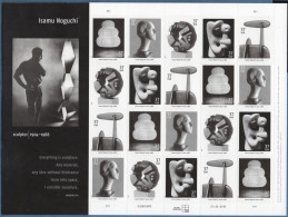 USA 2004 Isamu Noguchi Sculptor, Sculptures Foil Sheet 20 Values MNH Black Sun, Akari, Mother & Child, Margaret La Farge - Beeldhouwkunst