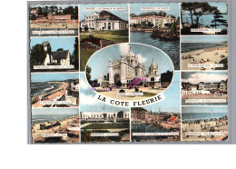 LA COTE FLEURIE 14 - Cabourg Trouville Lisieux Deauville Blonville Houlgate Plage Casino Jardin  Carte Vierge - Otros & Sin Clasificación