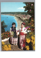 NICE 06 - Vue Generale De La Ville Prise Du Château Folklore 2 Enfant En Tenu Et Coiffe Costumes Fleur - Multi-vues, Vues Panoramiques